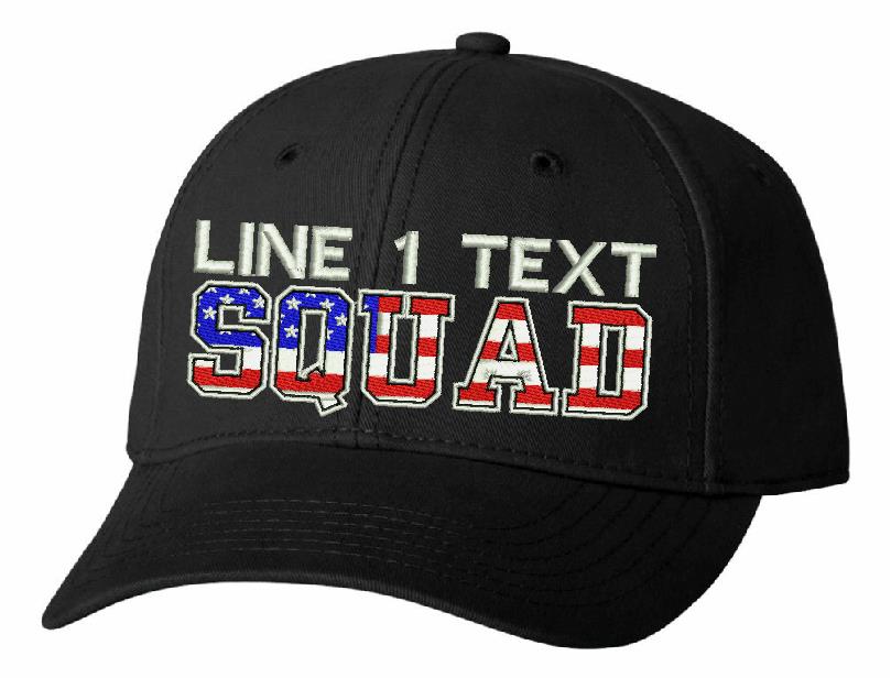 Adjustable USA Squad Style Embroidered Hat - Powercall Sirens LLC