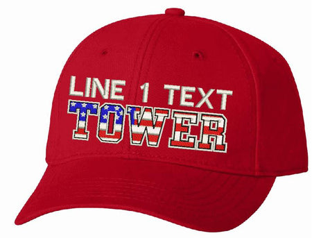 Adjustable USA Tower Style Embroidered Hat - Powercall Sirens LLC