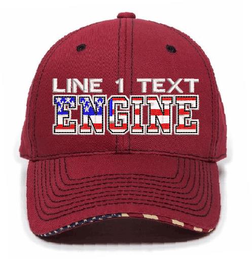 USA Engine Style USA-800 Embroidered Hat - Powercall Sirens LLC