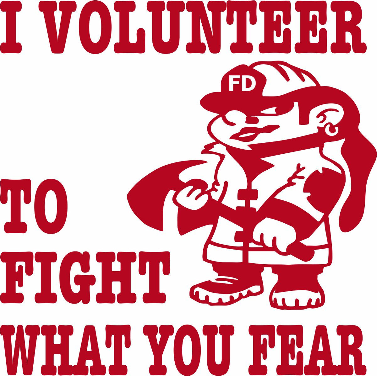 Volunteer to Fight Female Decal - Powercall Sirens LLC