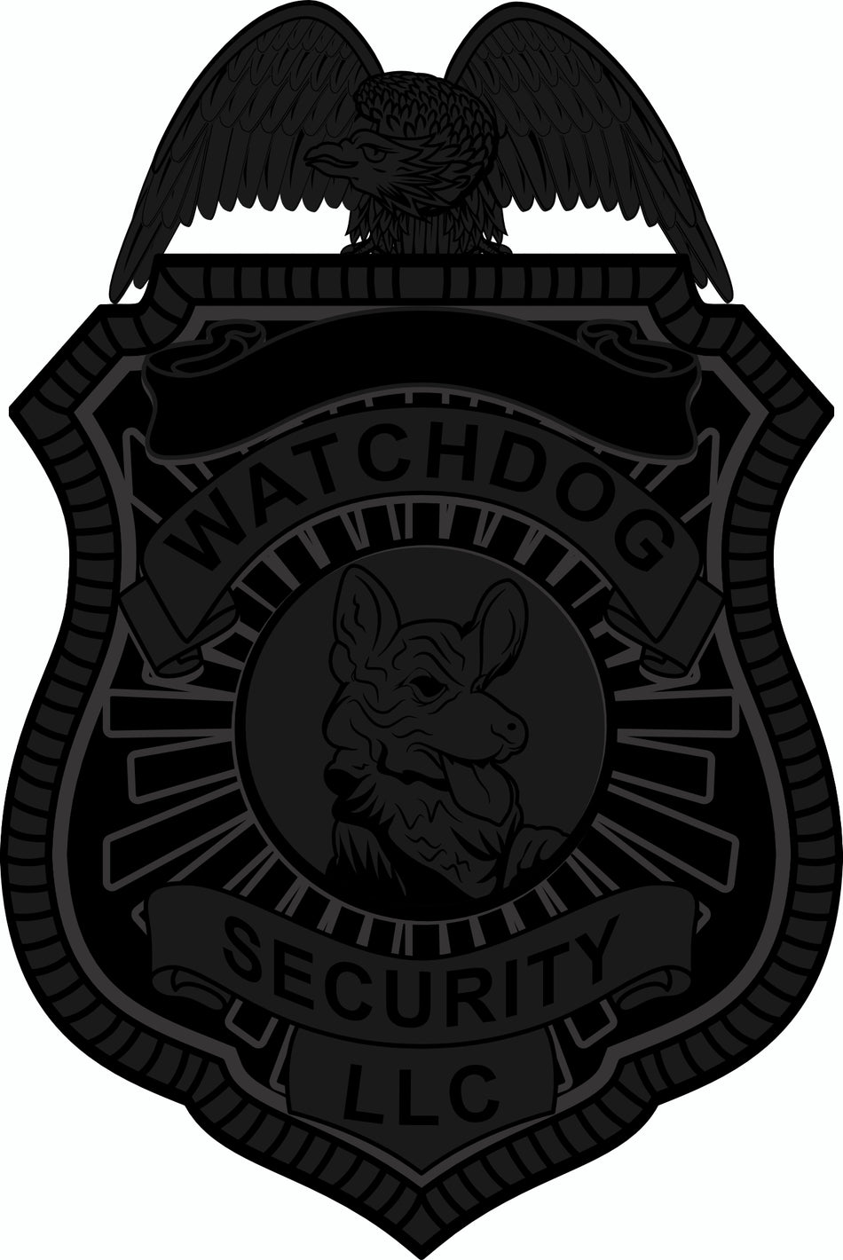 Watchdog Security Blacklite Reflective Decal