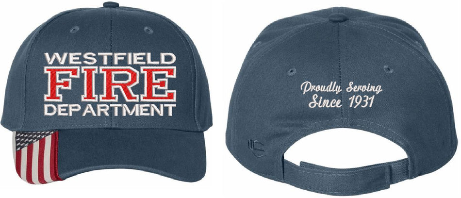 Westfield Fire Department Custom Embroidered Hat / Back Design