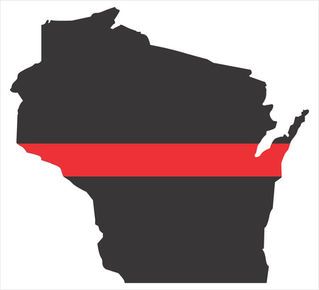 Wisconsin Thin Red Line Decal