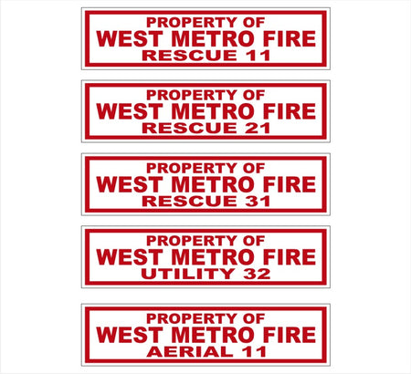 West Metro Equipement Labels